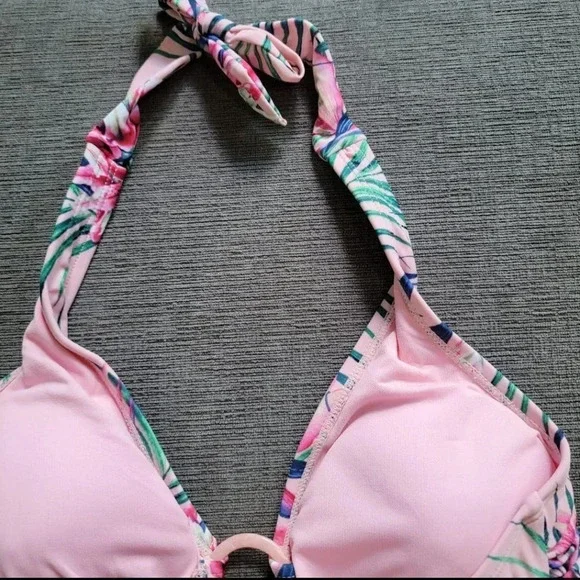 Profile by Gottex Tropical pink Women's One-Piece 3 ring floral Swimsuit size 12